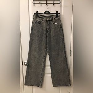 Zara Grey Wide Leg Jeans
